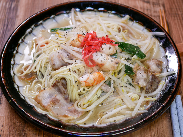 市場で買った麺で焼きラーメン1-2
