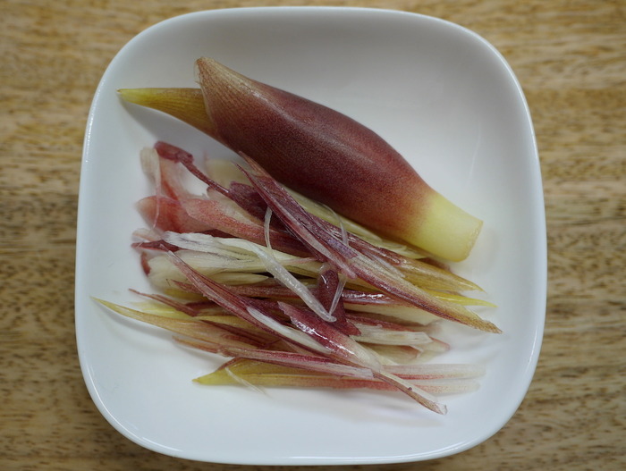 ミョウガとなめ茸のさっぱりパスタ6