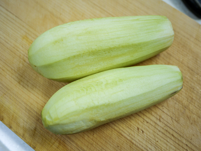 冷たい副菜三品(蒸し茄子のポン酢和え)2