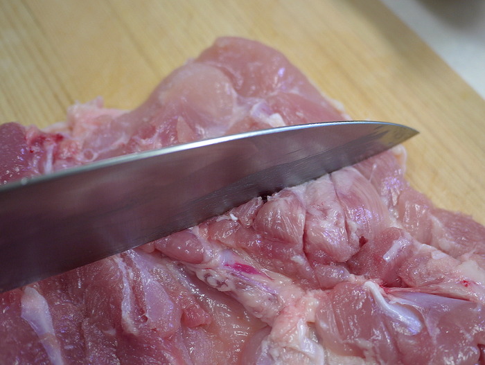 鶏肉の梅肉ソースがけ8