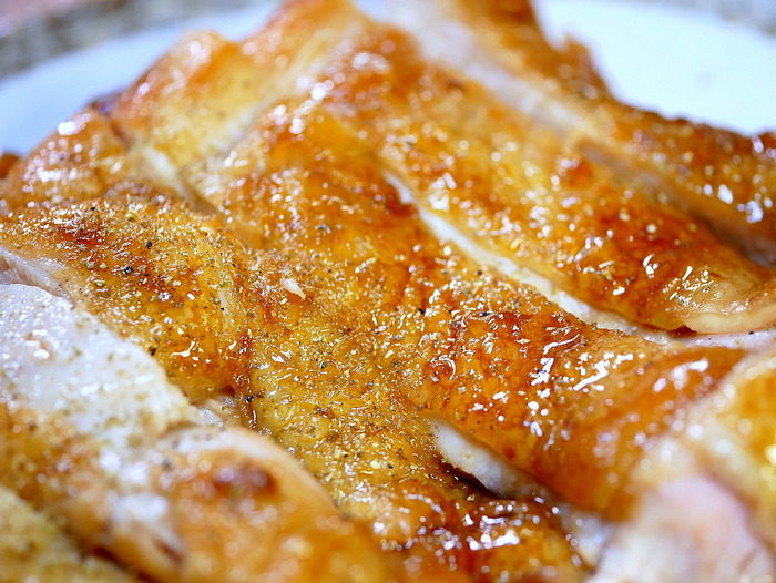 皮面はカリッと焼いて「鶏の照り焼き」3のコピー