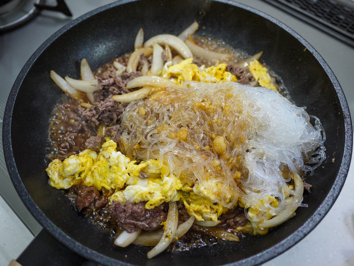春雨と牛肉のチャプチェ12