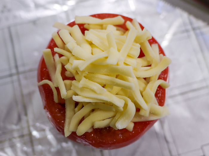トマトのミートソース詰め焼き10-2