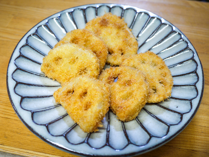 煮込みハンバーグの残りで「デミグラカツ丼」8