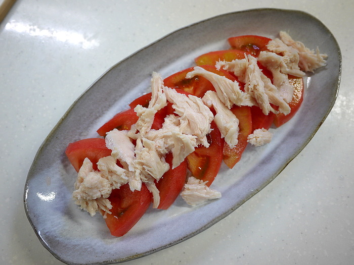 サラダチキンのトマトサラダ6