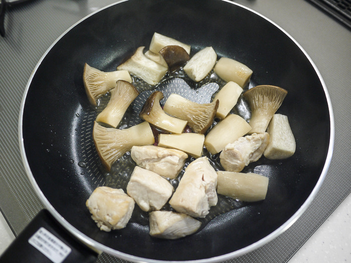 エリンギとささ身肉の柚子胡椒和え5-2