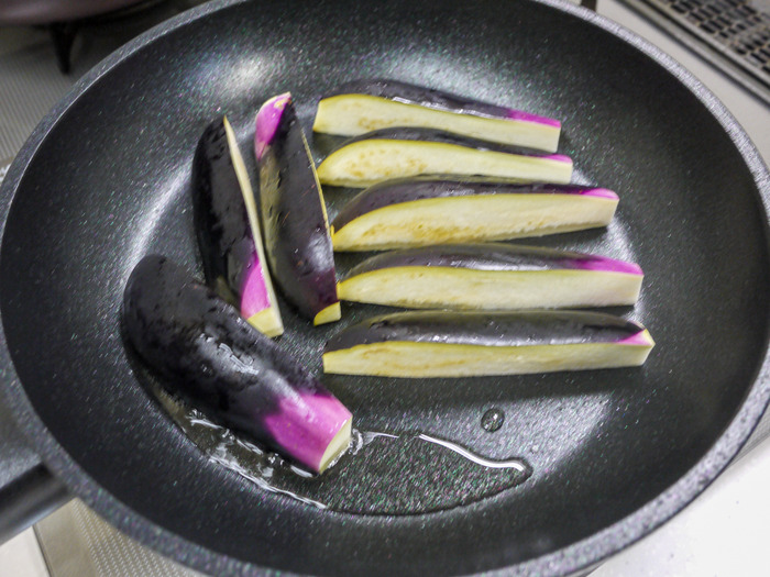 茄子の挽き肉味噌がけ5