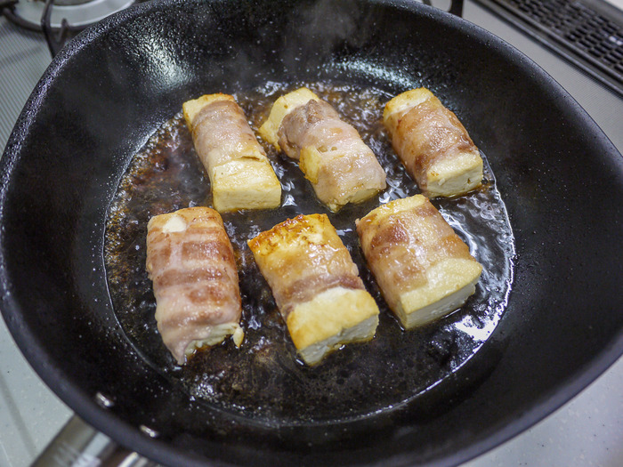 豆腐の豚肉巻き焼き10