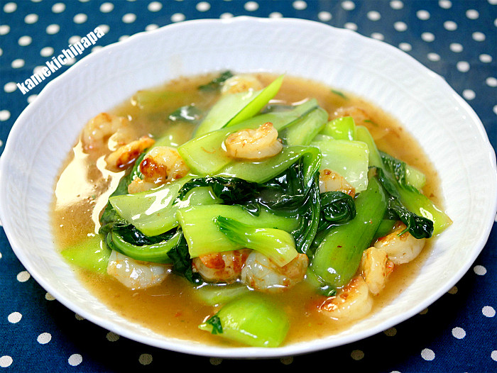 s海老と青梗菜の中華炒め煮1