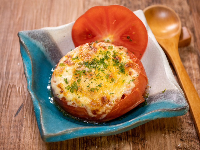 トマトのミートソース詰め焼き1-2
