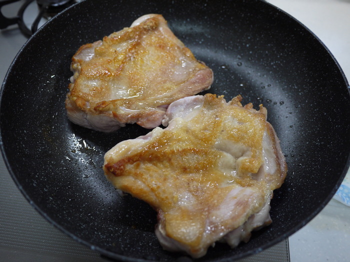 鶏肉の梅肉ソースがけ10