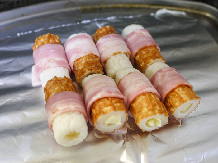 チー竹輪ベーコン巻き焼き12