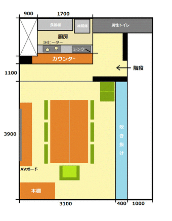 パッシオーネカフェ見取り図