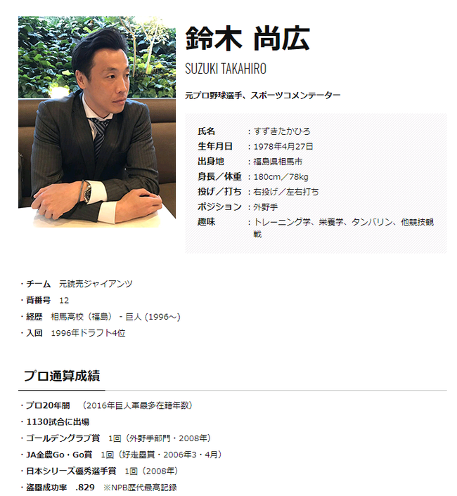 Npb News なんjまとめ 鈴木尚広 どうも イチローさん生涯マリナーズで歴代盗塁成功率1位確定した鈴木尚広です Npb News なんjまとめ 鈴木尚広 どうも イチローさん生涯マリナーズで歴代盗塁成功率1位確定した鈴木尚広です