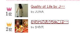 レシピブログ順位