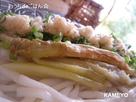 焼き茄子うどん♪