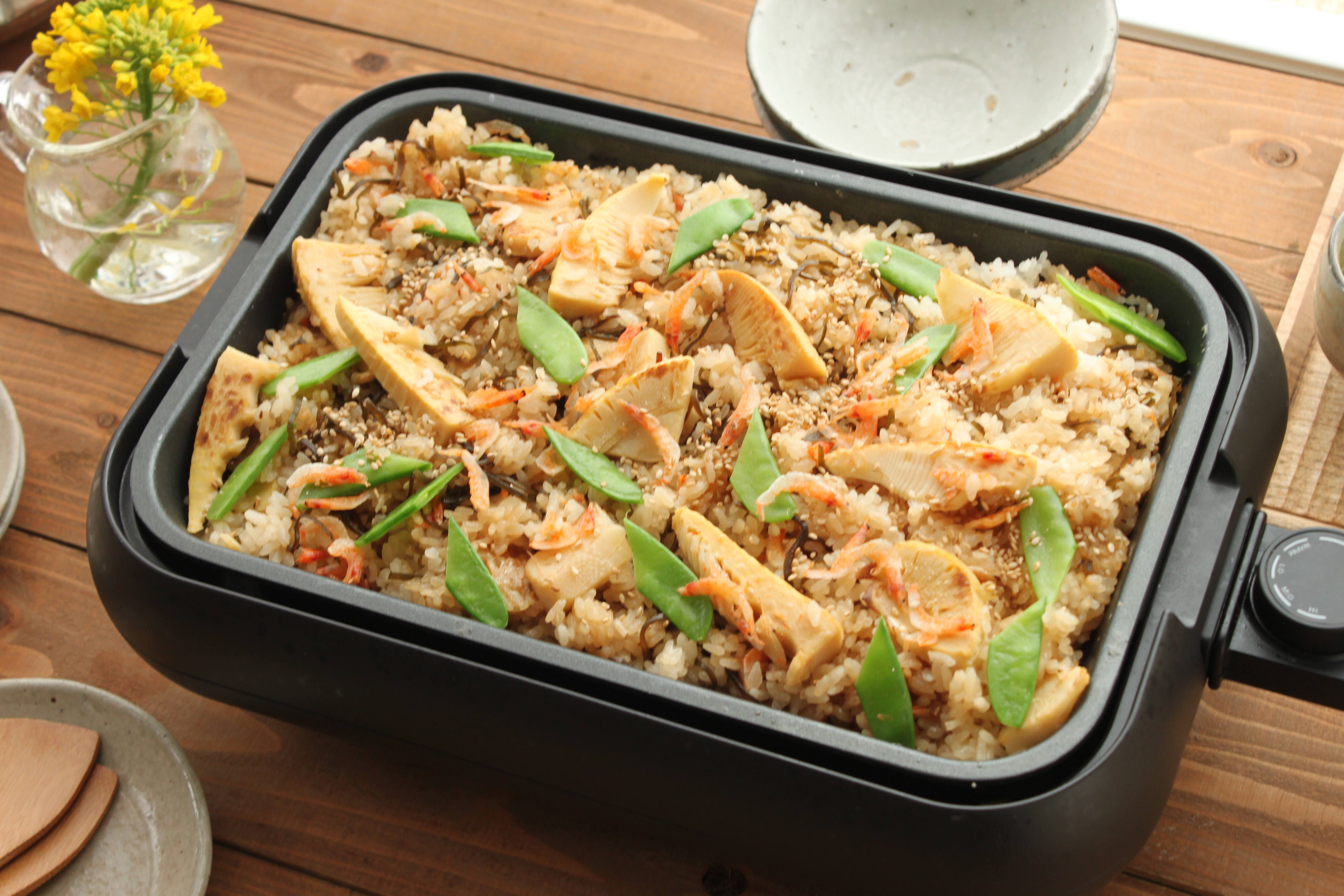 塩昆布で簡単 ホットプレートで春の炊き込みごはん かめ代のおうちでごはん Powered By ライブドアブログ