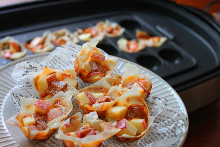 焼かないキャラメルアップルパイのレシピ