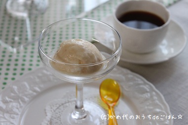白桃のシャーベット