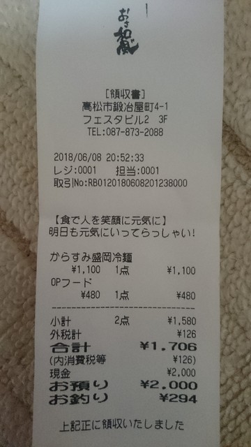おさ和風 おさわがせ 香川県高松市 ツイてる ツイてる ありがとう