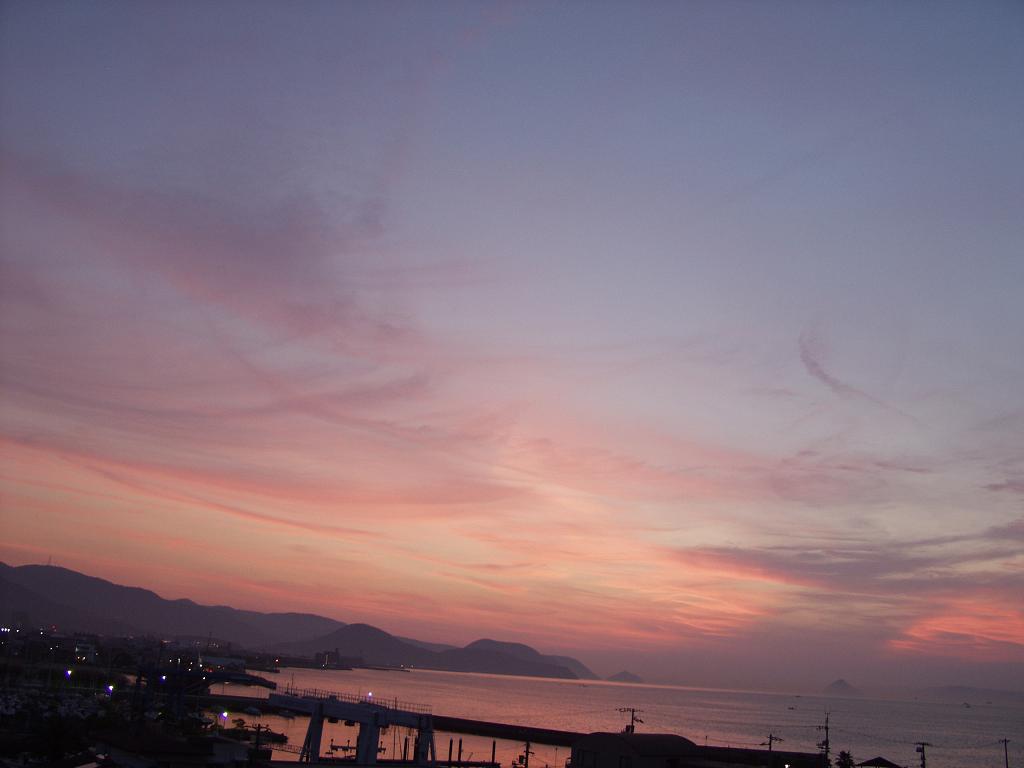 パステルな夕景 時の流れに
