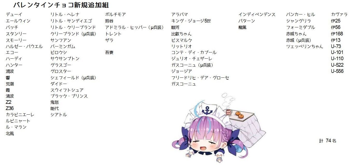 アズレン バレンタイン 明石がトラックダース単位でチョコを振る舞いそうな予感 アマゲーまとめ