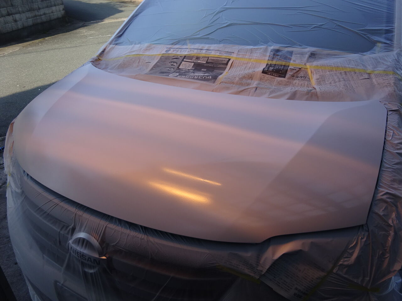 セレナのボンネット塗膜劣化剥離修理事例 米子市から境港市にまたがる弓ヶ浜地区で３9年 車の修理をしている板金屋さんのブログです