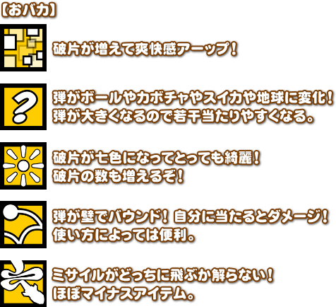 Rocket Riot アイテム