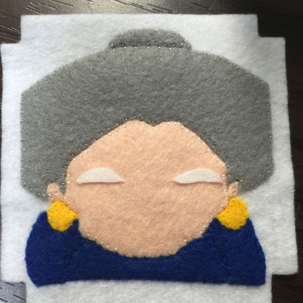 顔の下書きが出来るまで フェルトママ