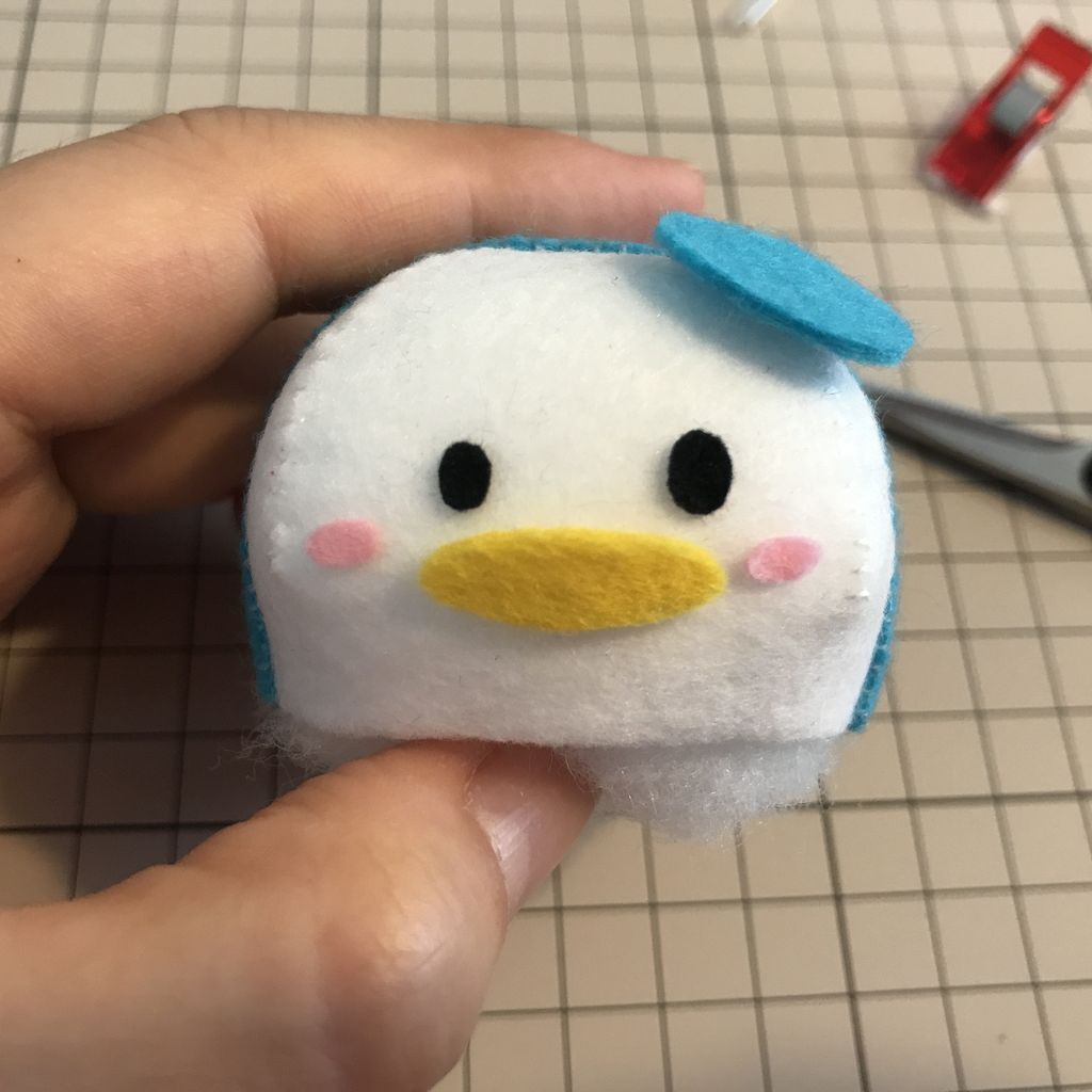完成 ツムツムアイスのドナルドくん フェルトママ 完成 ツムツムアイスのドナルドくん フェルトママ