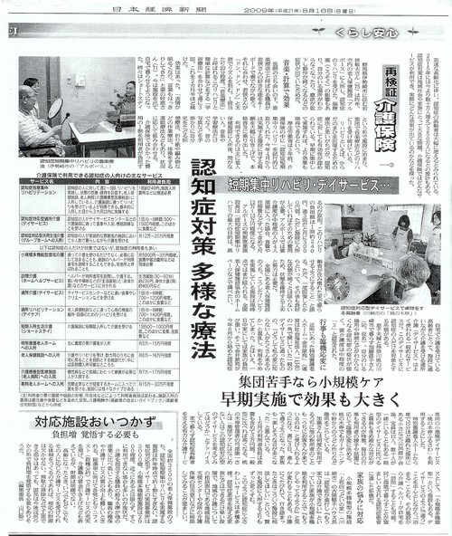 日経新聞(2009年8月16日)