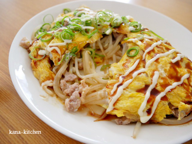 低糖質なとん平焼き Kana Kitchen