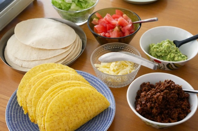 卓上コンロでおうちタコス : kana-kitchen