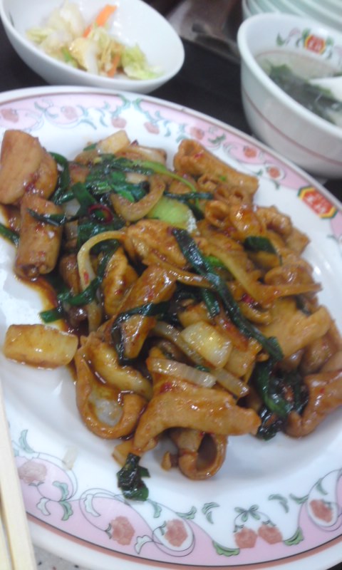 餃子の王将 で ホルモンの味噌炒め定食 を食す 食いしん坊ナツメッグ の日記