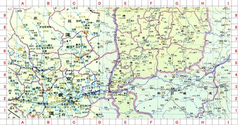 魚玄機２長安洛陽中原地図