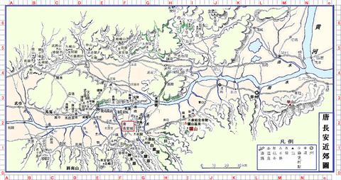 函谷関長安地図座標001