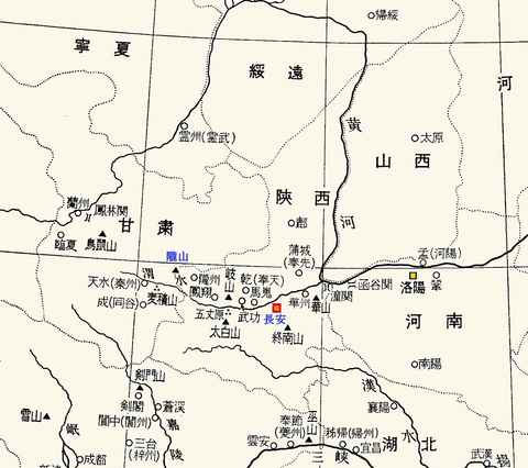 陝西甘粛出塞　杜甫65