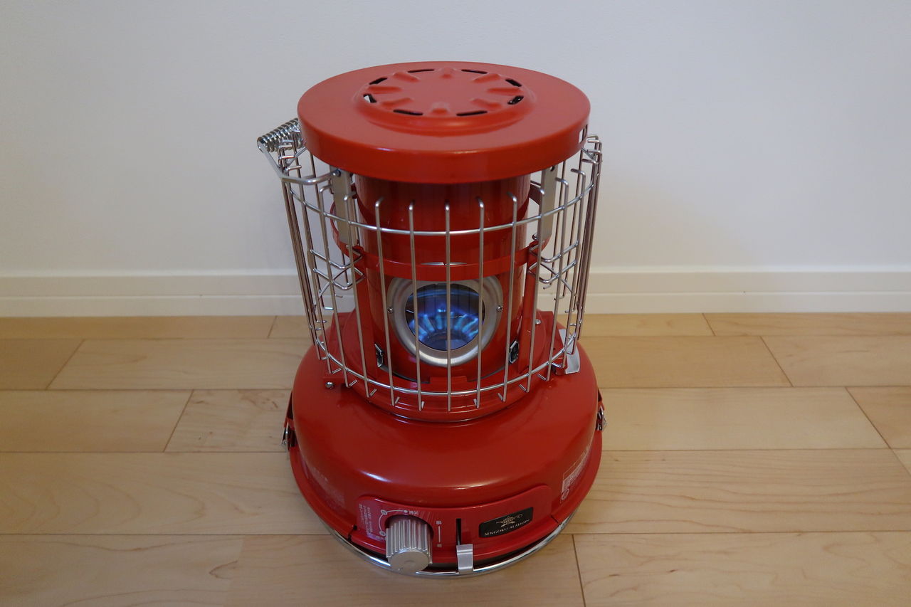 美品□センゴクアラジン ガスストーブ レッド SAGBF01-R SENGOKU