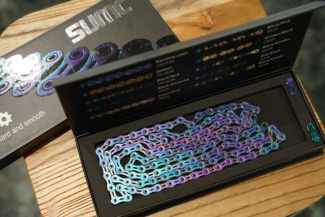 未使用 SUMC SX11SL チェーン レインボー(オイルスリック) 最近人気のオイルスリック】×【SUMC SX11SL Rainbowチェーン入荷