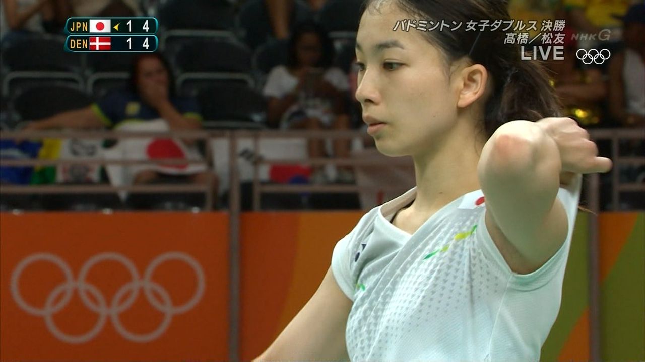 祝金メダル バドミントン松友美佐紀選手のサービスショット集 かねはちエクスプレス