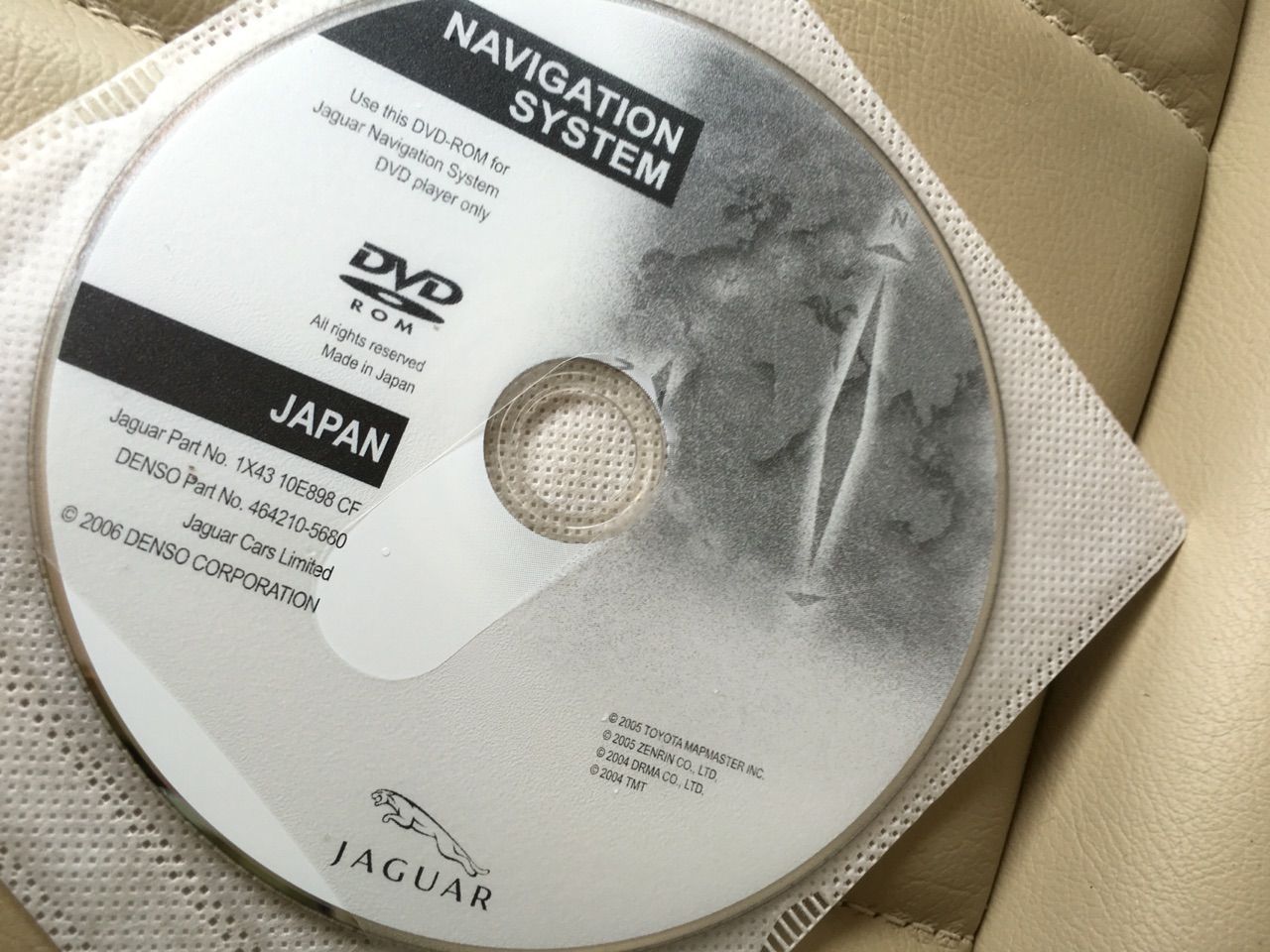 ジャガー　純正 DVDナビロム　2015-2016年度版