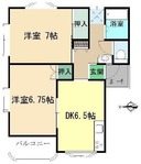 サントピア長瀬50,000円_武州長瀬15分前久保_2DK46平米_平面図