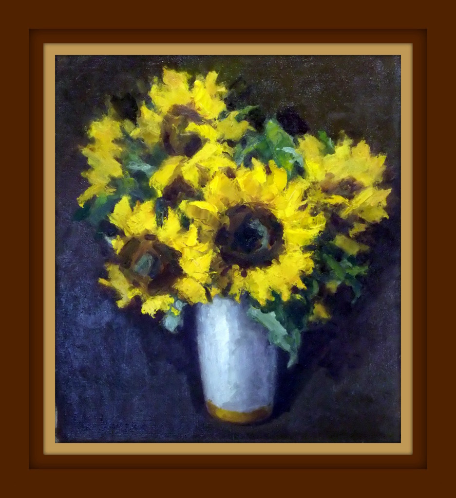 ひまわりの油彩画 F10 油絵《ひまわり》F10 : 金子誠治アトリエ