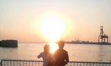 大阪湾の夕陽2