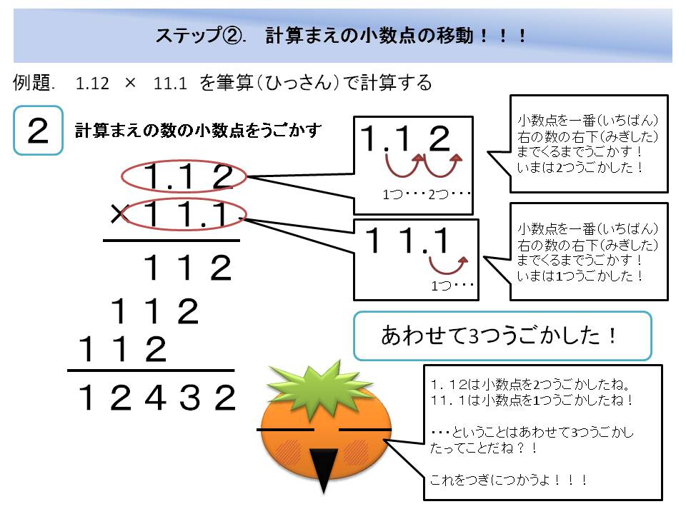 かけ算マスターへのみちレベル2 小数 しょうすう 小学校算数 苦手を 好き にする方法