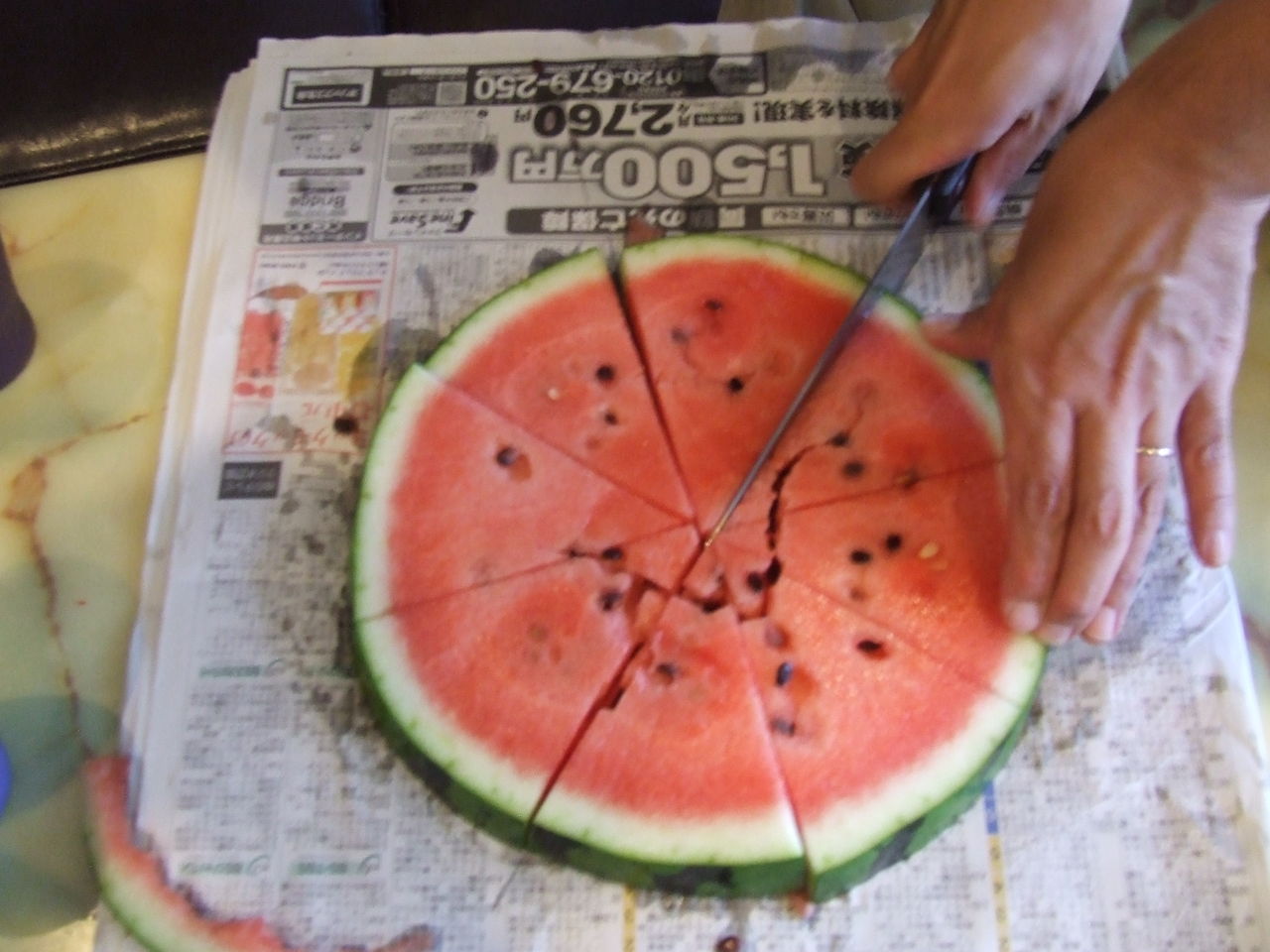 汁のたれない正しいスイカの切り方 Kangaroohotel的カンガエル日々