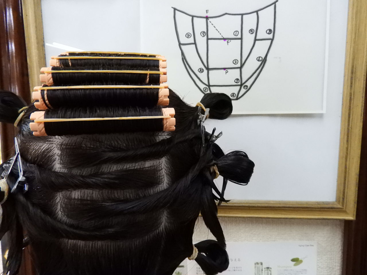 美容師国家試験 実技課題 ワインディング 第３ブロッキング 日本の文化を巡る旅