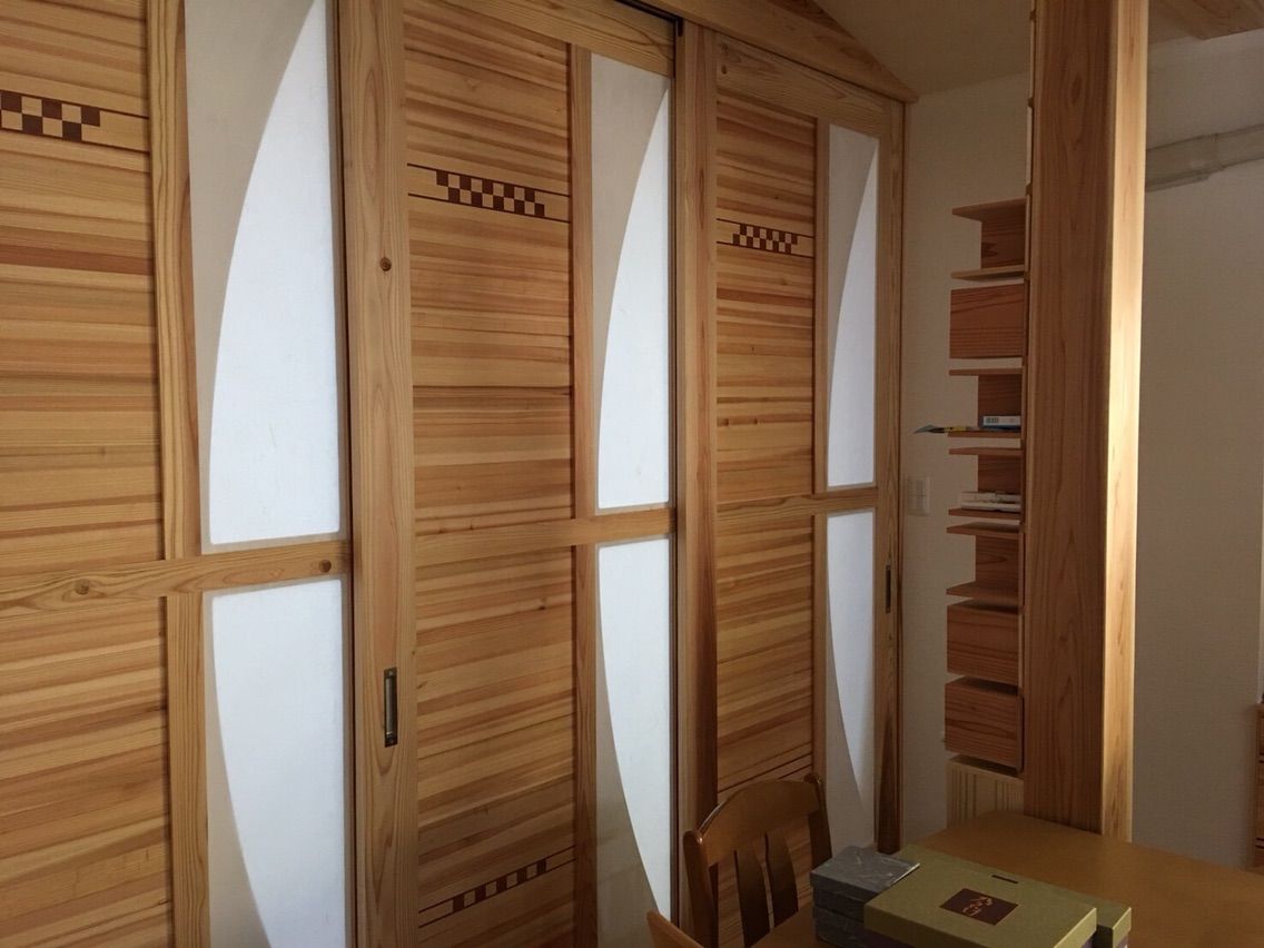 杉無垢材の建具 彩デザイン工房