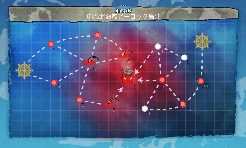 艦これ 6 4 中部北海域ピーコック島沖 海域情報 基地航空隊なし 艦これ日記 白羊の記録紙
