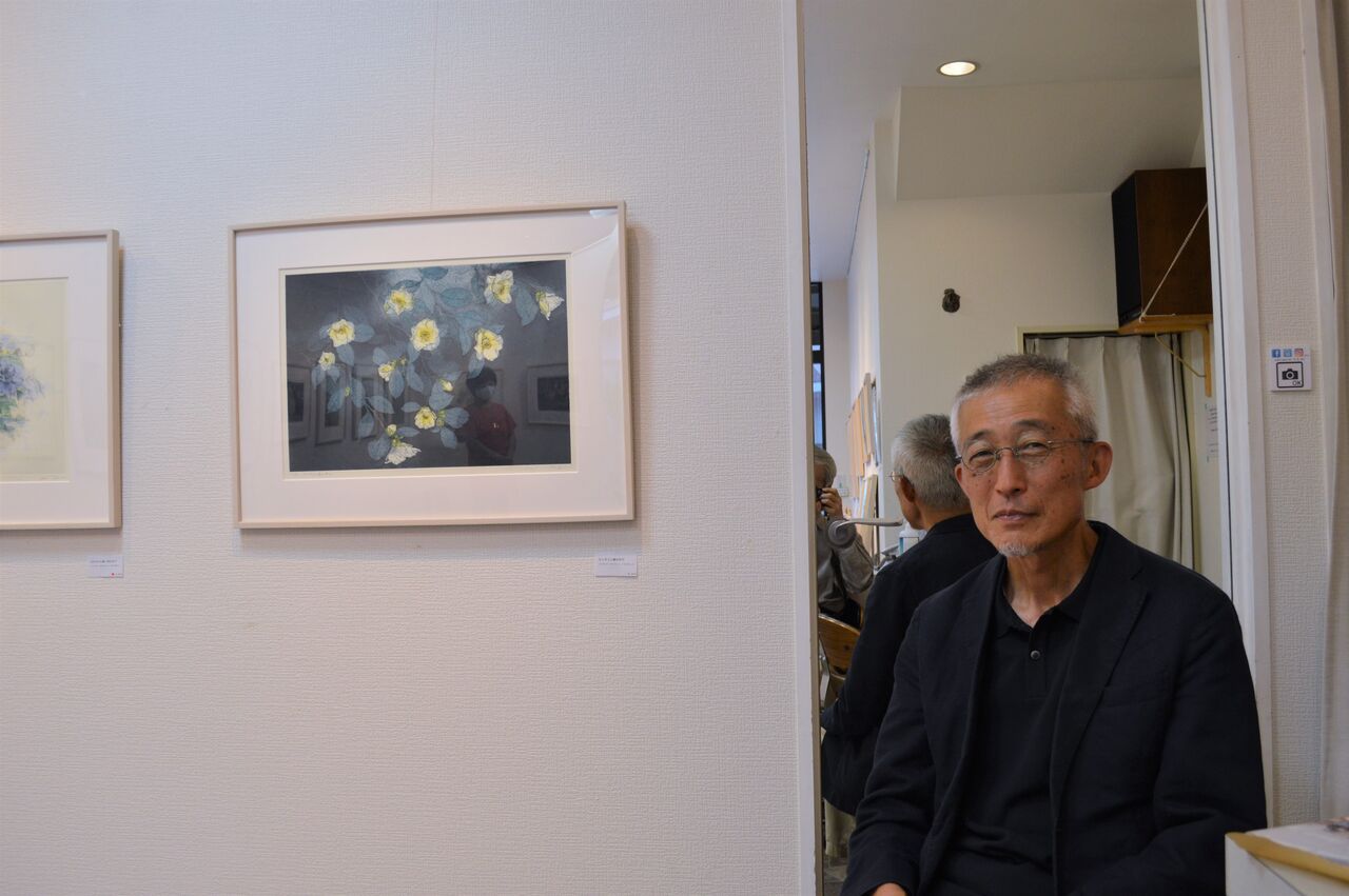 銅版画展を開催中の安藤真司さんを訪ねて : 佐吉大仏 ヒラメ記(代表